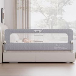 new Bed Rail for Toddlers, 71 Inch Swing Down Toddler Bed Rails with Wider U-Shape Base, Breathable Baby Bed Rail Guard for King, Queen, Full, Twin Be