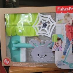 🙂NEW FISHER PRICE 4 PIECE CLEAN UP AND DUST SET