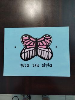 zeta Tau alpha art 12" x 9"
