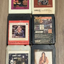 Lot of Six 8 Vintage Track Tapes