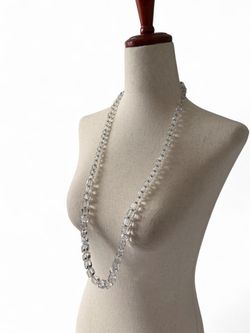 WHBM Clear acrylic beaded necklace