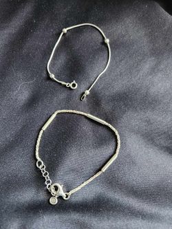 2 Silver Bracelets 925 