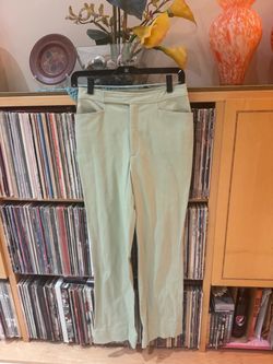 DRAMATIC PRICE DROP: ELLEN TRACY COMPANY Straight Leg PASTEL MINT Cotton Pants,