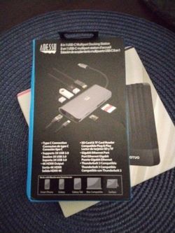 Adesso 8-in-1 USB-C Multiport Docking Station