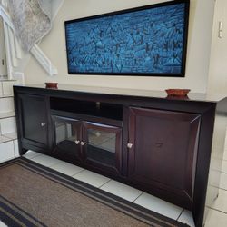 SOLID WOOD ENTERTAINMENT CENTER TV STAND DELIVERY AVAILABLE