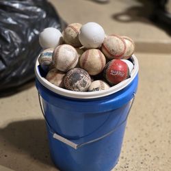 Bucket of Youth Baseballs – Great for Practice or Backyard Play