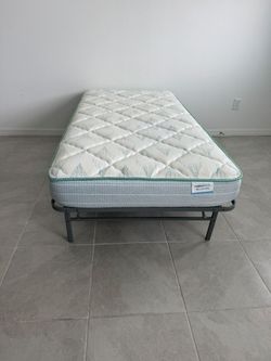 Twin Mattress &  Metal Platform  Frame