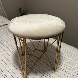 White Vanity Stool