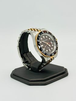 MATHEY-TISSOT H903 GMT ROOT BEER TWO TONE STAINLESS STEEL WATCH USED