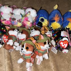 (16) Ty Beanie Babies Key Chains With Tags