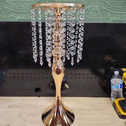 Gold Centerpieces for Table Wedding: 21.3in Crystal Flower Arrangement Stand, Gold Flower Vase, Wedding Centerpieces for Tablesfor Event, Reception, B