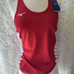 Mizuno Red and White Tank Top new 