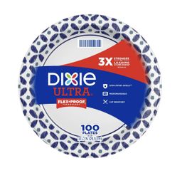 100 Count Dixie Ultra Paper Plates, 10 in