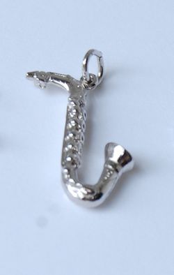 Vintage Sterling Silver Saxophone 3D Pendant or Bracelet Charm