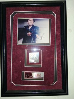 Autographed scarface picture/poster in frame