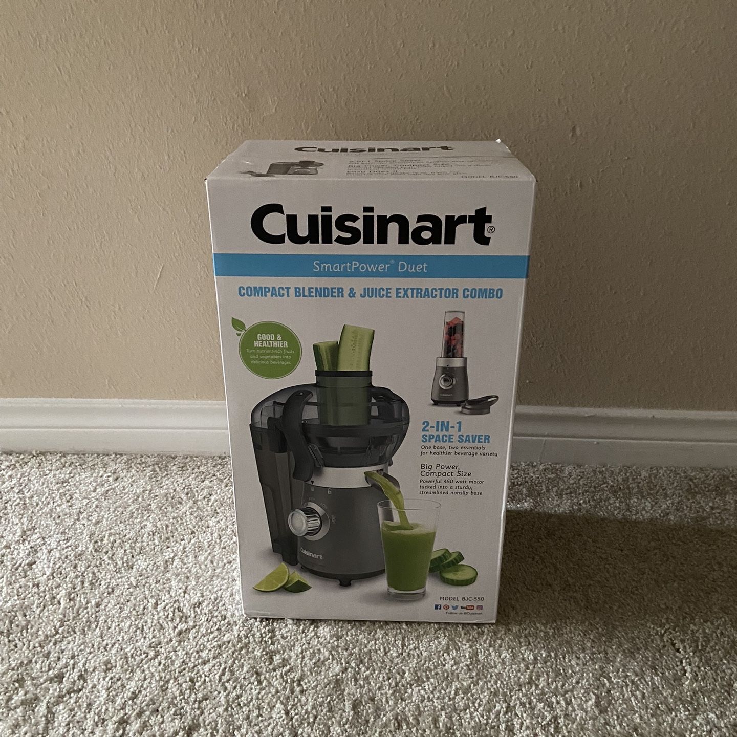 Cuisinart BJC-550 Smart Power Duet Compact Blender & Juicer