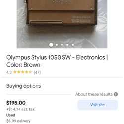 Olympus Stylus 1050SW Waterproof Camera 