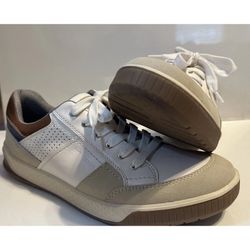 Earth Origins Casual Lace Up Sneaker White Tan Brown Shoes Size Men’s 10