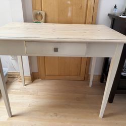 White Wash Top Wood Desk Made In Italy 