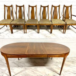 Mid Century Lane Dining Table & Chairs-Walnut