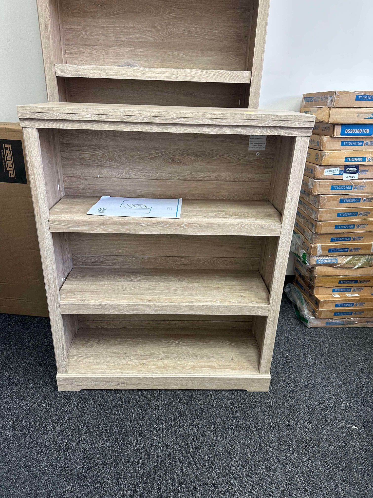 40in 3 Tier Bookshelf, Small Bookcase Shelf Storage Organizer
