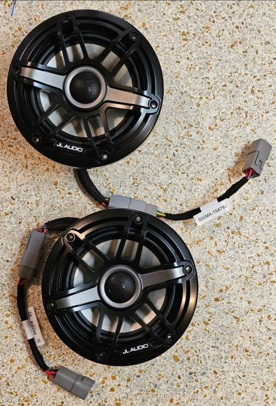 New JL Audio Marine 6.5" Speakers 150w (Pair) M6-650X-S-GmTi Gun Metal Sport Grilles
