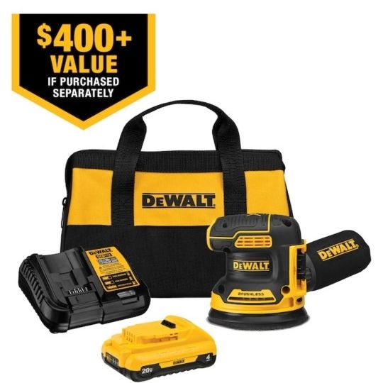 DeWalt 20v Max XR 5" Variable Speed Random Orbit Sander Kit DCW210Q1 NEW