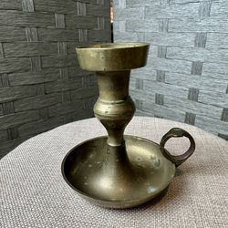 18th Century Brass Chamberstick 