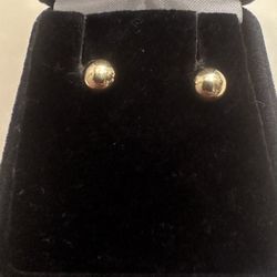 14k 4mm Bead Earrings 
