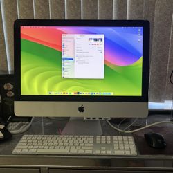 Apple imac 21 inch i5 year 2019 mac os and windows 10 installed on it.