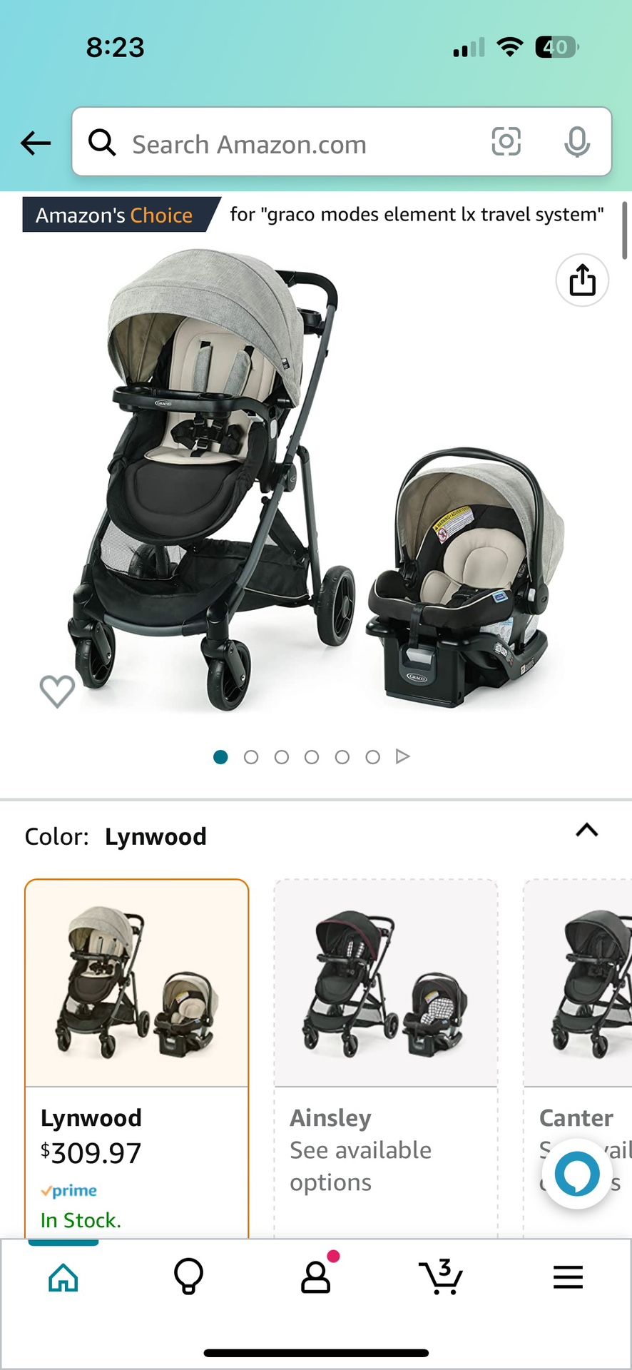 Graco modes element store travel system ainsley