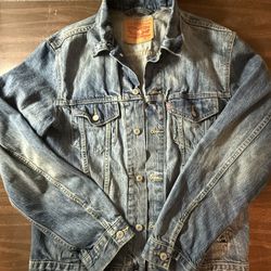 Levi's Denim Jean Jacket Trucker Men's Size Large Levi