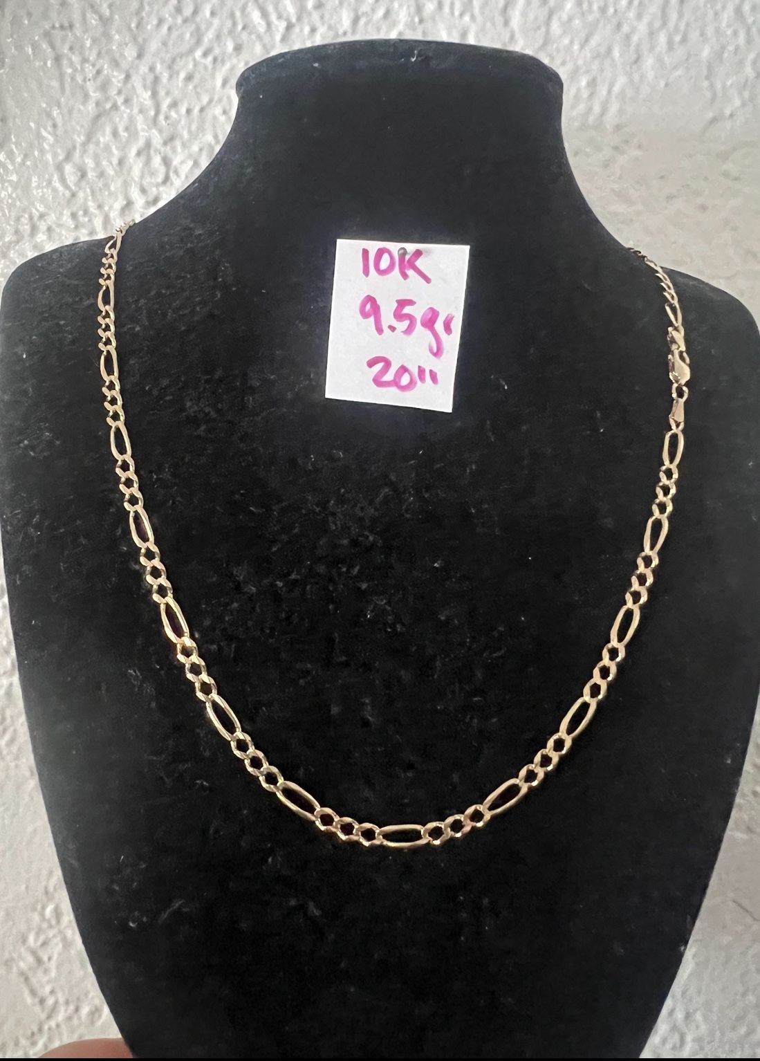 10K Solid Gold Fígaro Chain 9.5Gr 20 Inches Long 