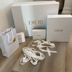 Dior And Chanel Box Lot With Ribbons