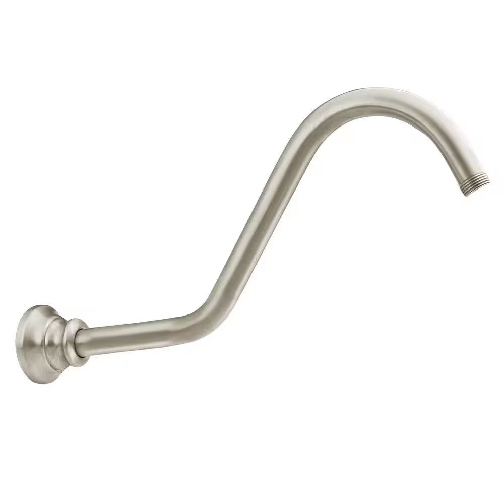 Moen S113BN Waterhill 14" Curved Shower Arm w/ 1/2" Connection - Brushed Nickel