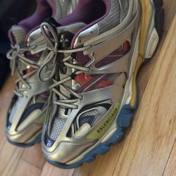 Balenciaga Track.   Leather Free White Silver Multi