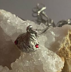 Vintage JCF Hershey Chocolate Kiss in Foil Sterling Silver Pendant  & 19” Chain
