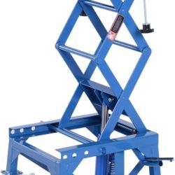 DURHAND 300 lbs Hydraulic Motorcycle Scissor Jack Lift Foot Step Wheels for Small Dirt Bikes And Motorcycles