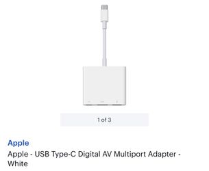 Apple - USB Type-C Digital AV Multiport Adapter (White)