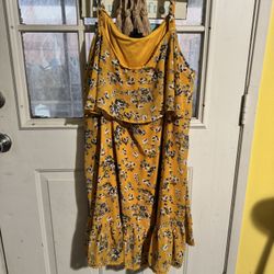 Torrid Yellow Dress Size 2