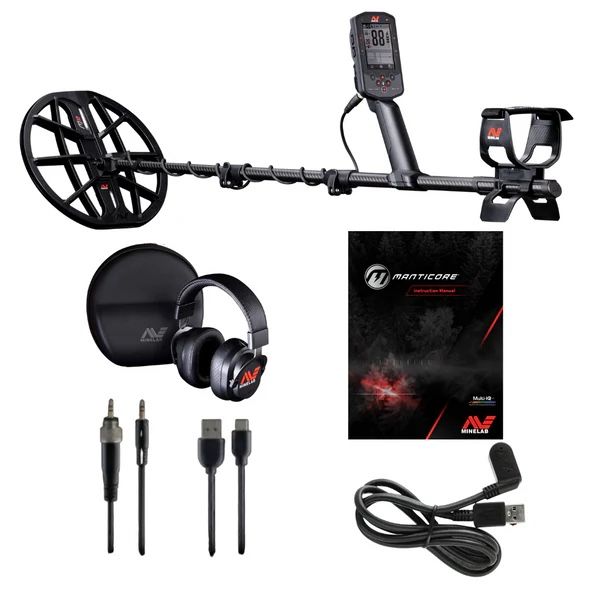 Minelab Manticore With Pro Find 40 PinPointer 11 Inch Coil And 15 Inch Coil And Waterproof Headphones