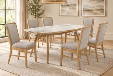 Beautiful Brand New Stone Top 7pc Dining Set