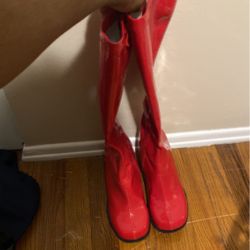 Red Gogo/costume Boots  Size 8