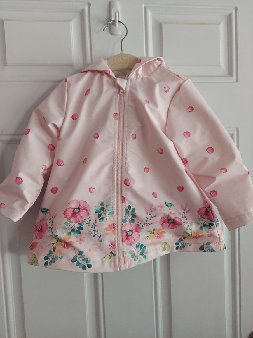 Toddler Girl Pink And Floral Jacket