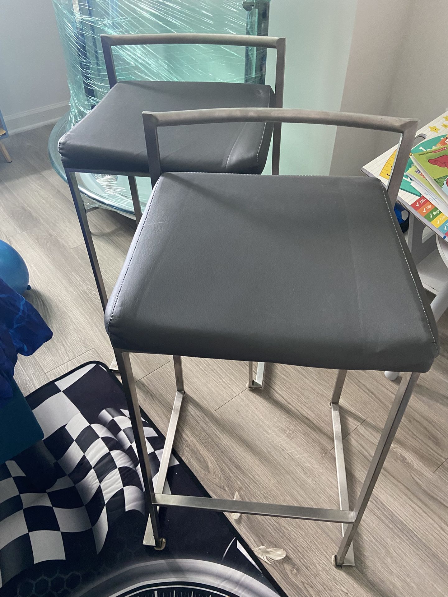 Two Countertop Island Height Bar Stools