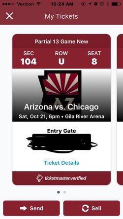 Two lower level tickets