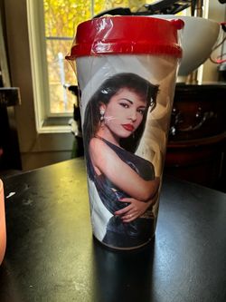 Selena Quintanilla stripes cup