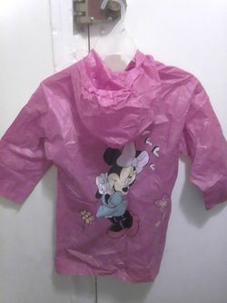 Mimi Mouse Girl Rain Jacket Size Medium 