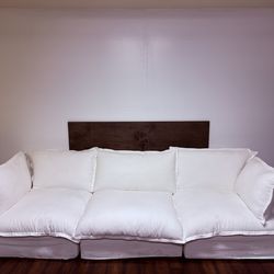 J&E Contemporary Sofa in White