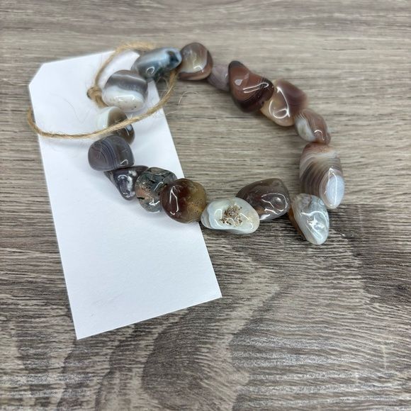Botswana Agate Polished Tumbles Bracelet